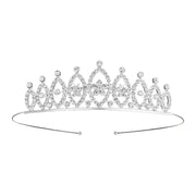 ティアラ レディース 女性 ヘアアクセサリー ヘッドドレス 髪飾り ラインストーン 花嫁 ウェディング 結婚式 披露宴 花嫁 ブライダル かわいい おしゃれ キラキラ 上品 エレガント ウエディング 撮影 記念日 発表会 演奏会 舞台 挙式 パーティー コスプレ イベント
