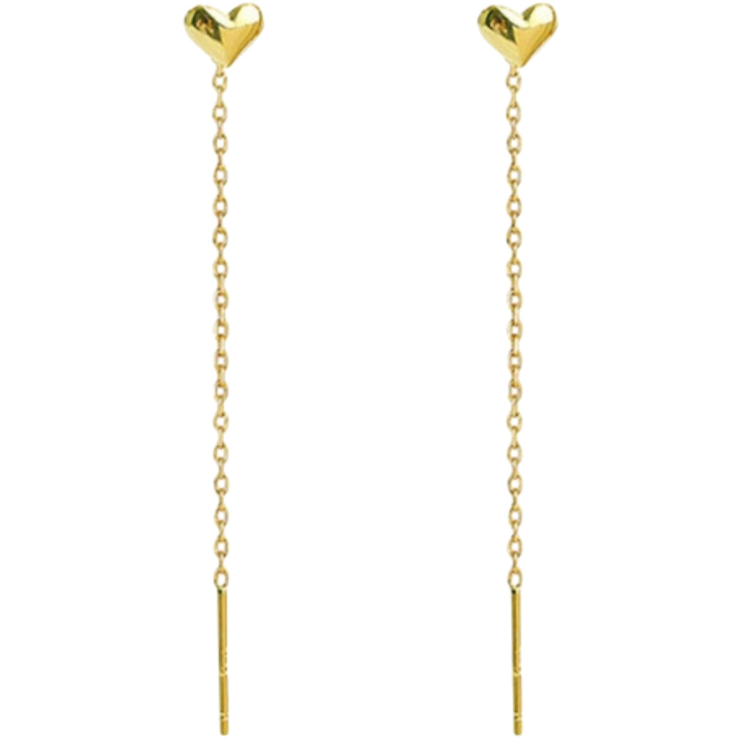 チェーンピアス レディース アクセサリー アメリカンピアス ハート 小ぶり 揺れる ロング チェーン かわいい おしゃれ キュート 華奢 きれいめ 上品 女性 大人女子 プレゼント ギフト