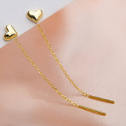 チェーンピアス レディース アクセサリー アメリカンピアス ハート 小ぶり 揺れる ロング チェーン かわいい おしゃれ キュート 華奢 きれいめ 上品 女性 大人女子 プレゼント ギフト