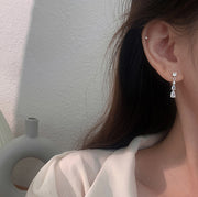 ピアス レディース アクセサリー 2way 女性 婦人 耳飾り 両耳用 ラインストーン キラキラ 揺れる ゆらゆら フォーマル チェーン 可愛い おしゃれ ファッション小物