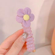 コイルポニー キッズ ヘアアクセサリー スパイラルポニー スパイラル スパイラルフック ポニーフック ぐるぐる かわいい きれいめ おしゃれ 子供 女の子 女子 ヘアアレンジ