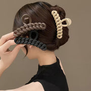 バンスクリップ ヘアクリップ 2色セット レディース 女性用 ヘアアクセサリー 編み込み風 髪飾り 髪留め ヘアアレンジ まとめ髪 大人かわいい 上品 おしゃれ