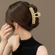 バンスクリップ ヘアクリップ 2色セット レディース 女性用 ヘアアクセサリー 編み込み風 髪飾り 髪留め ヘアアレンジ まとめ髪 大人かわいい 上品 おしゃれ