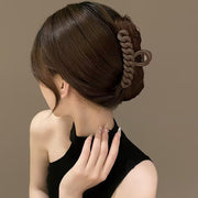 バンスクリップ ヘアクリップ 2色セット レディース 女性用 ヘアアクセサリー 編み込み風 髪飾り 髪留め ヘアアレンジ まとめ髪 大人かわいい 上品 おしゃれ
