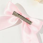 ヘアクリップ 髪留め レディース 女性 ヘアアクセサリー ファッション雑貨 リボン ワニクリップ くちばしクリップ サテン ピンク ブラック ブルー フェミニン ガーリー カジュアル ポップ 可愛い キュート おしゃれ