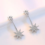 スタッドピアス レディース 女性 アクセサリー ファッション雑貨 スター 星 ラインストーン シルバーカラー 華やか かわいい キュート 綺麗 キラキラ スウィング 揺れる プレゼント ギフト