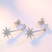 スタッドピアス レディース 女性 アクセサリー ファッション雑貨 スター 星 ラインストーン シルバーカラー 華やか かわいい キュート 綺麗 キラキラ スウィング 揺れる プレゼント ギフト