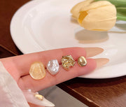 スタッドピアス 4点セット レディース 女性 婦人 アクセサリー 耳飾り かわいい おしゃれ 大人女子 ギフト プレゼント