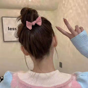 ヘアゴム 髪ゴム 5個セット タオルリング ヘアアクセサリー レディース 女性 キッズ ジュニア 子供 女子 まとめ髪 髪飾りリボン カラフル かわいい キュート 華やか 蝶々結び シンプル お揃い
