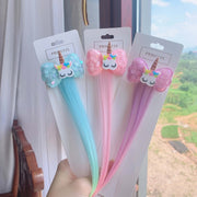 エクステ ヘアクリップ留め 部分ウィッグ キッズ 子供用 ヘアアクセサリー グラデーション ストレートロング つけ毛 つけ髪 付け毛 ヘアピース ヘアアレンジ エクステンション ワンポイント カラー おしゃれ かわいい かっこいい ダンス 仮装 ハロウィン イベント パーティー