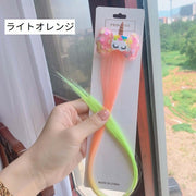 エクステ ヘアクリップ留め 部分ウィッグ キッズ 子供用 ヘアアクセサリー グラデーション ストレートロング つけ毛 つけ髪 付け毛 ヘアピース ヘアアレンジ エクステンション ワンポイント カラー おしゃれ かわいい かっこいい ダンス 仮装 ハロウィン イベント パーティー