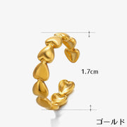 指輪 オープンリング レディース アクセサリー ハート ゴールドカラー シルバーカラー かわいい おしゃれ プレゼント ギフト