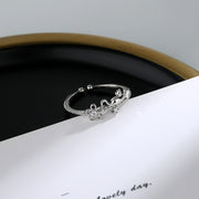 オープンリング 指輪 リング アクセサリー レディース 女性 婦人 サイズ調整可 猫 ネコ 花 フラワー かわいい おしゃれ ファッション小物 ギフト プレゼント 贈り物