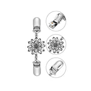 ストールクリップ ショールクリップ カーディガンクリップ レディース アクセサリー フラワー お花 ラインストーン ストール留め ショール留め おしゃれ かわいい マフラー 羽織り物 ズレ防止 ずれ落ち防止 女性用 ファッション小物