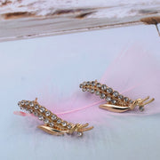 ブローチ レディース アクセサリー ピンブローチ リーフ ラインストーン キラキラ ゴージャス きれいめ 高級感 おしゃれ かわいい 大人可愛い フォーマル カジュアル