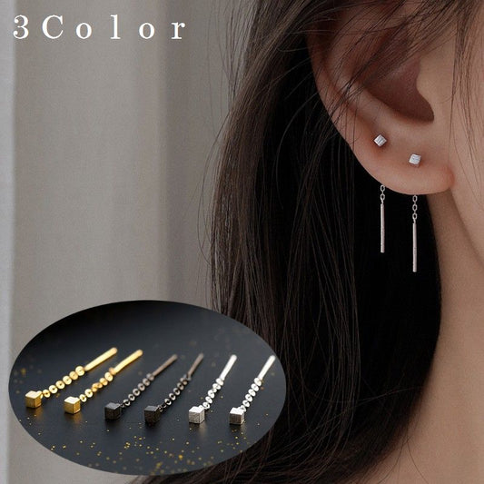 チェーンピアス アメリカンピアス アクセサリー レディース 女性用 キューブ 商品画像