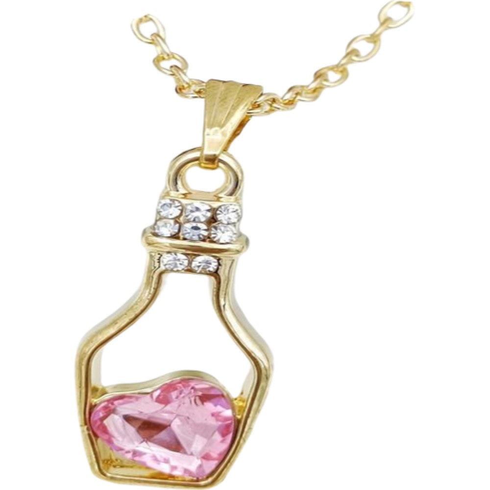 ネックレス ペンダント アクセサリー レディース 女性用 ファッション小物 ゴールド×ピンク バリエーション画像