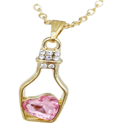 ネックレス ペンダント アクセサリー レディース 女性用 ファッション小物 ゴールド×ピンク バリエーション画像