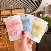 ヘアクリップ パッチン留め 2個セット キッズ 女の子 子供用 髪留め 髪飾り リボン レース ヘアアクセサリー ヘアアレンジ 可愛い おしゃれ 外出 お出掛け 通園 通学 誕生日 プレゼント 贈り物 女児 こども用