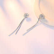 バックキャッチピアス ロングチェーン レディース アクセサリー 女性用 ラインストーン おしゃれ かわいい キラキラ 垂れる 揺れる シンプル 大人上品 お出かけ カジュアル デイリー フェミニン エレガント 普段使い ギフト プレゼント 婦人用 ファッション小物