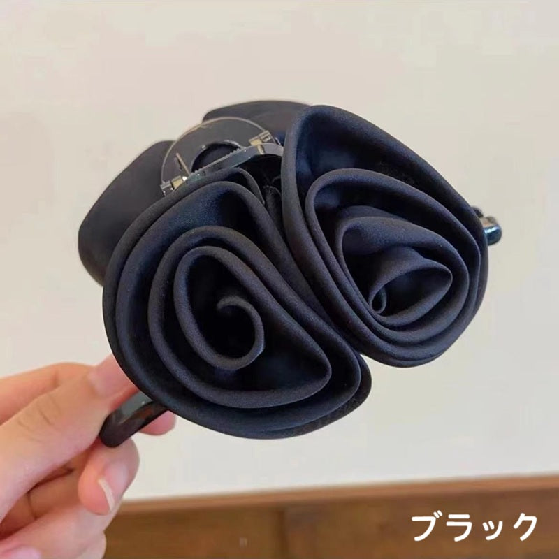 ヘアクリップ バンスクリップ ヘアアクセサリー 髪飾り 薔薇 バラ 商品画像3