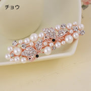 バレッタ ヘアピン ヘアアクセサリー レディース フェイクパール ラインストーン 髪飾り 髪留め ヘアアレンジ キラキラ デザイン豊富 おしゃれ 綺麗 大人可愛い ガーリー ファッション小物 婦人用 女性用 蝶 リーフ 花 リボン クローバー チェリー