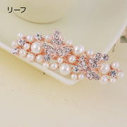 バレッタ ヘアピン ヘアアクセサリー レディース フェイクパール ラインストーン 髪飾り 髪留め ヘアアレンジ キラキラ デザイン豊富 おしゃれ 綺麗 大人可愛い ガーリー ファッション小物 婦人用 女性用 蝶 リーフ 花 リボン クローバー チェリー