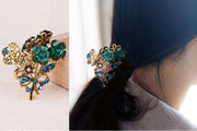 ヘアクリップ バンスクリップ レディース ヘアアクセサリー 髪留め 髪飾り まとめ髪 ヘアアレンジ ラインストーン フラワー キラキラ 華やか 可愛い おしゃれ 女性 外出 お出掛け ゴージャス ファッション小物 プレゼント 贈り物 誕生日 ギフト