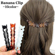 バナナクリップ レディース ヘアクリップ 花 かわいい シンプル 髪留め ヘアアクセサリー おしゃれ 女性 オフィス おでかけ