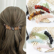 バナナクリップ レディース ヘアクリップ 花 かわいい シンプル 髪留め ヘアアクセサリー おしゃれ 女性 オフィス おでかけ