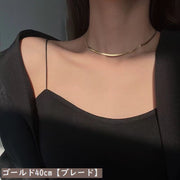 ネックレス レディース メンズ 男女兼用 アクセサリー ブレード スネーク チェーン ゴールドカラー シルバーカラー おしゃれ かっこいい