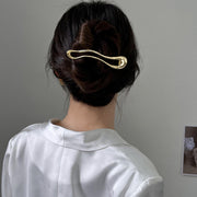 ヘアクリップ サイドバンスクリップ レディース ヘアアクセサリー 髪留め 髪飾り まとめ髪 メタル 金属 ヘアアレンジ 挟む ゴールドカラー シルバーカラー シンプル 職場 仕事 華奢 女性 婦人 ロングヘア カジュアル お出掛け