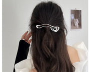 ヘアクリップ サイドバンスクリップ レディース ヘアアクセサリー 髪留め 髪飾り まとめ髪 メタル 金属 ヘアアレンジ 挟む ゴールドカラー シルバーカラー シンプル 職場 仕事 華奢 女性 婦人 ロングヘア カジュアル お出掛け
