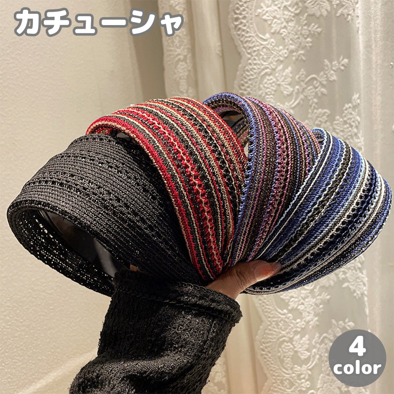 カチューシャ ヘアバンド レディース ヘアアクセサリー カラフル 幅広 商品画像