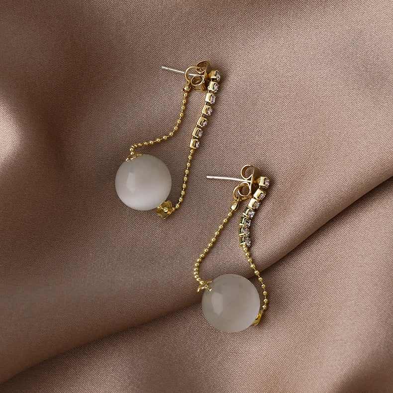 スタッドピアス バックキャッチピアス アクセサリー レディース 両耳用 チェーン 商品画像3