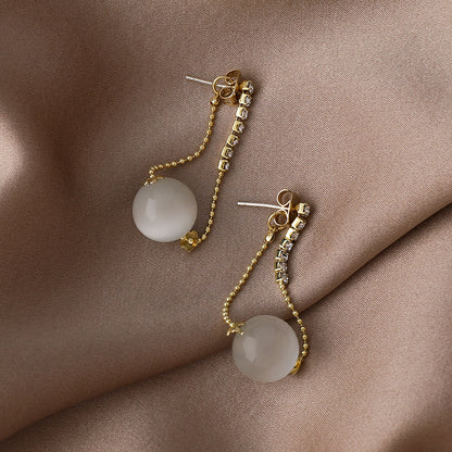 スタッドピアス バックキャッチピアス アクセサリー レディース 両耳用 チェーン 商品画像3