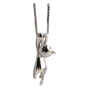 ネックレス ペンダント レディース アクセサリー ベネチアンチェーン ボックスチェーン ネコ 猫 キャット かわいい シルバーカラー