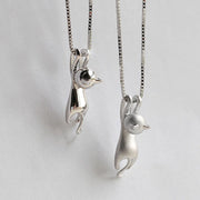 ネックレス ペンダント レディース アクセサリー ベネチアンチェーン ボックスチェーン ネコ 猫 キャット かわいい シルバーカラー