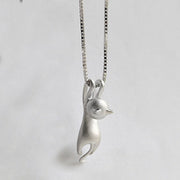 ネックレス ペンダント レディース アクセサリー ベネチアンチェーン ボックスチェーン ネコ 猫 キャット かわいい シルバーカラー