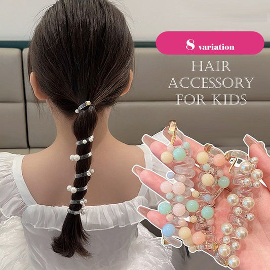 スパイラルヘアゴム 髪ゴム 髪くくり ヘアアクセサリー ブレスレット キッズ 商品画像