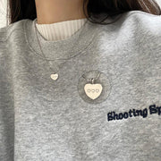 ネックレス ペンダント レディース アクセサリー 首飾り ハート シルバーカラー シンプル 可愛い おしゃれ 服飾小物 女性用 婦人用 彼女 誕生日 記念日 プレゼント 贈り物 ギフト 外出 お出掛け 普段使い デイリー