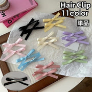 ヘアクリップ くちばしクリップ ヘアピン ヘアアクセサリー 単品 レディース 女性 女子 ガールズ 髪飾り 髪留め 横髪留め ヘアアレンジ リボン 無地 シンプル おしゃれ かわいい ファッション小物