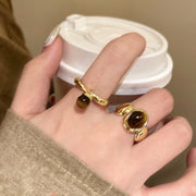 指輪 オープンリング レディース アクセサリー 大粒 大きめ 太め 細め ビジュー おしゃれ きれいめ 上品 プレゼント ギフト