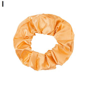 シュシュ ヘアゴム レディース ヘアアクセサリー 髪飾り 髪留め サテン 光沢 無地 ヘアアレンジ まとめ髪 シンプル おしゃれ