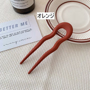 かんざし 簪 Uピン ヘアピン レディース 女性 婦人 ヘアアクセサリー 和装小物 髪飾り 髪留め コーム 無地 単色 シンプル かわいい おしゃれ ブラック カラバリ豊富