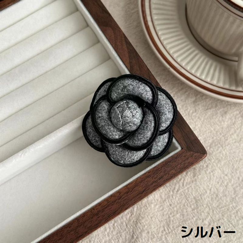 カメリアコサージュ ピンブローチ レディース アクセサリー 布製 クリップ付き 商品画像4