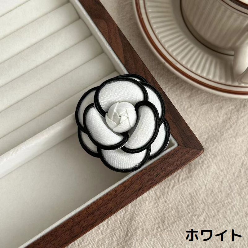 カメリアコサージュ ピンブローチ レディース アクセサリー 布製 クリップ付き 商品画像5