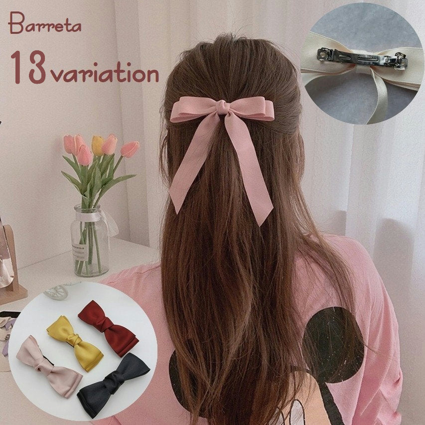 バレッタ 髪留め レディース 女性 ヘアアクセサリー リボン 商品画像