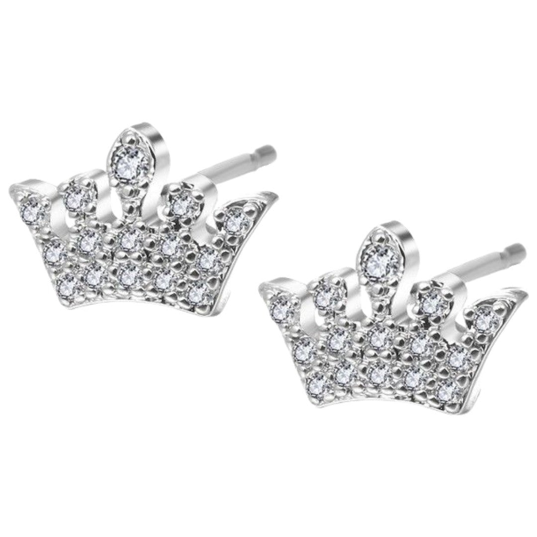 スタッドピアス アクセサリー レディース 女性用 ファッション小物 ラインストーン 王冠 クラウン おしゃれ かわいい 小ぶり エレガント 上品 プレゼント ギフト 誕生日 記念日 デイリー お出かけ