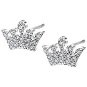 スタッドピアス アクセサリー レディース 女性用 ファッション小物 ラインストーン 王冠 クラウン おしゃれ かわいい 小ぶり エレガント 上品 プレゼント ギフト 誕生日 記念日 デイリー お出かけ